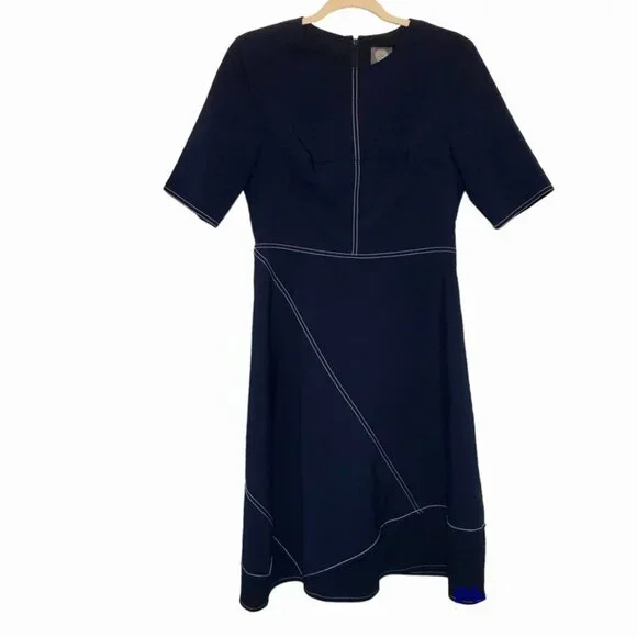 a line princess chiffon dress Custom Blue Chiffon Plus Size Empire Asymmetrical Dress main image 0